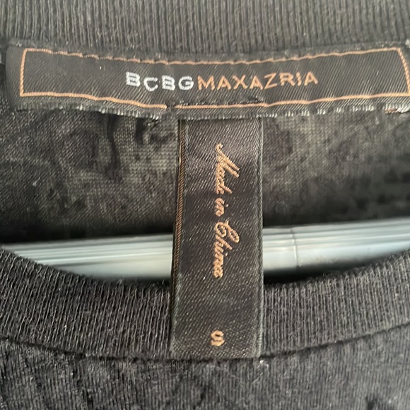 BCBGMaxAzria - Scorpio T-Shirt - Sheer Black - Size Small - Picture 4 of 5